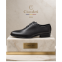 Pantofi barbati eleganti din piele naturala de culoare neagra GKR119N